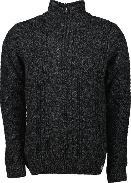 Superdry Half Zip Trui Jacob Cable Zwart - Maat M - Heren - Schipperstrui