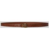 Lauren Ralph Lauren Ceinture en cuir avec boucle LRL marron clair (XL)