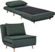 Homcom Slaapstoel Donkergroen Polyester, Beukenhout 95L x 90B x 80H cm