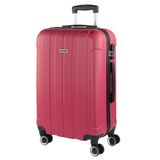 ITACA - Middelgrote Koffer. Medium Trolley Reiskoffer van ITACA. Lichtgewicht ABS Harde Schaal 4 Wielen Cijferslot, Aardbei