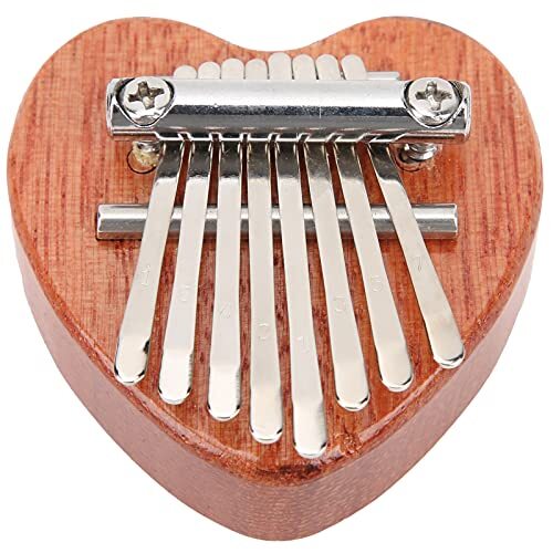 banapo Heart-Shaped Finger Piano, Keyboard Instrument Mini 8-Tune Pianos for Music Classroom for Home