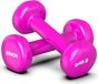 Haltères en vinyle pour fitness et gymnastique - 0,5 kg - 2 pièces (Rose)