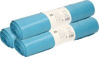 Papstar 75x stuks afvalzakken/vuilniszakken - 120 liter - blauw - containerzakken