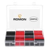 Romon 200 stuks krimpkous 45 mm voor elektrische kabels met waterdichte lijm - Heat Shrink Tubing voor kabels, solderen, reparaties (7 maten)