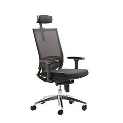 mayer sitzmöbel myOPTIMAX Bureaustoel - Zwart Stof - Metalen stervoet