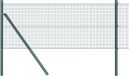 vidaXL Gelast draadhek met grondbevestiging 10 x 0,4 m groen mesh