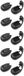 cyclingcolors 10 x eindstoppers, 15 x 19 mm, rond, kunststof, stopper, trekkoord, verstelbare sluiting, elastisch koord, schoenen, rugzakken, tent, camping, zwart