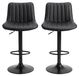 Ensemble de 2 tabourets de bar, réglable en hauteur, noir