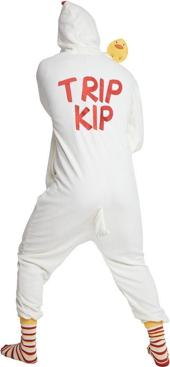 Festival onesies Kippen onesie - dieren onesie - verkleedkleding - carnavalskleding - dames - heren – volwassenen – Trip kip - maat L/XL