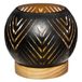 Atmosphera 173042 Bougeoir Métal Blanc Rond Moderne 14.9x13.6x14.9 cm