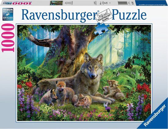 Ravensburger Familie wolf in het bos Puzzel - 1000 stukjes