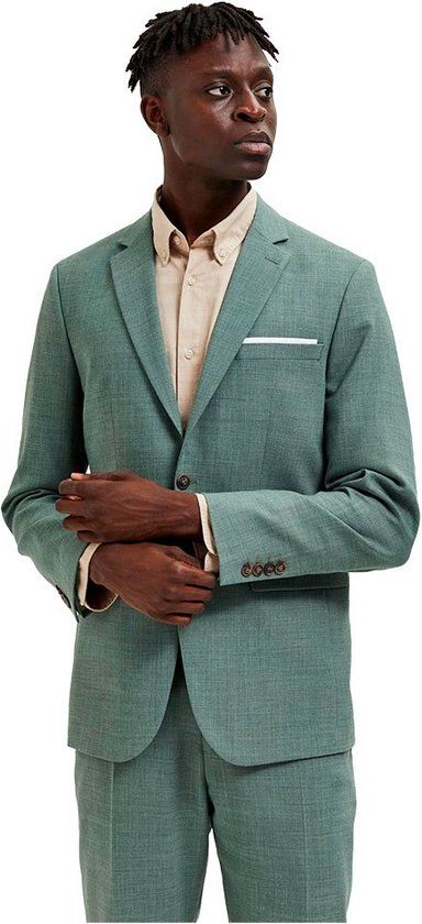 SELECTED HOMME Slim Fit Blazer - Groen - Maat 46 - Heren