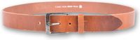 4 East Discountershop B.V. Riem leer Riem 115 cm - Verstelbaar - Tan | Unisex Accessoire voor Heren- en Damesmode | 4cm Breedte Nette Broekriem met Antiek Zilver Gesp | 100% Echt Leer