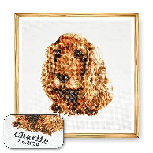 Trimits Large Counted Cross Stitch Kit - Cocker Spaniel - 36x36cm