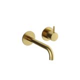Hotbath Cobber afbouwdeel wastafelkraan - voorsprong 18cm - PVD - geborsteld messing (goud) CB105EXT18BBP