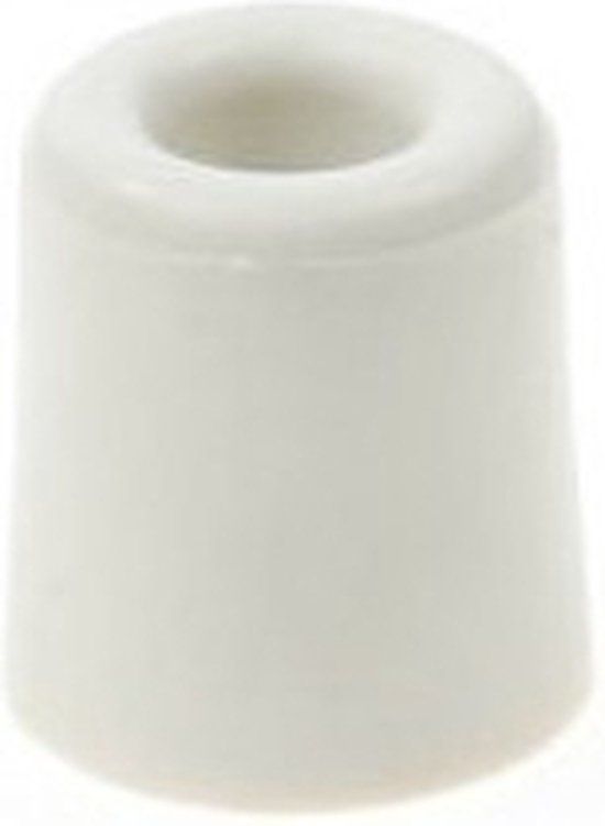 2x Deurbuffer / deurstopper wit rubber 35 x 30 mm - deurstop