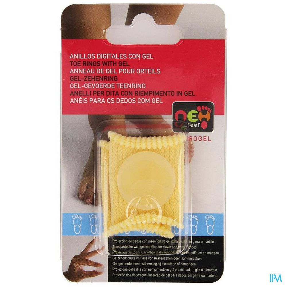 NEH Feet Teenring Gevoerd - Gel Maat 43-46 1 paar