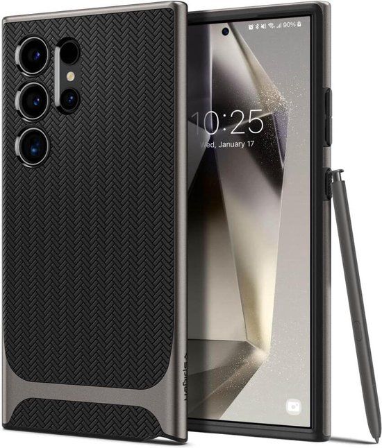 Spigen Neo Hybrid Back Cover Gunmetal Geschikt voor Samsung Galaxy S24 Ultra
