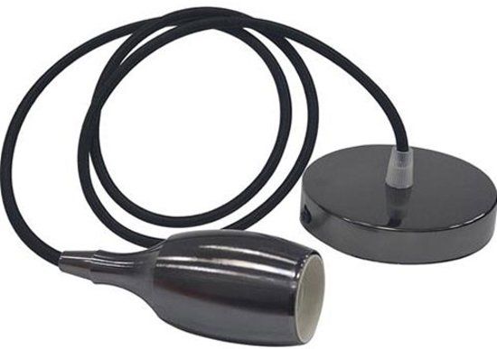 BES LED Woby Plafondlamp - Rond - E27 - Mat Zwart Aluminium - IP20