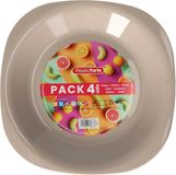 Plasticforte Beige Kunststof Borden - 4 Stuks - 21 cm