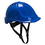Portwest PS55 Endurance Helm Hoge Zichtbaarheid Veiligheidshelm ABS-Schaal | Koningsblauw, One Size, EN 397, 65% Polyester, Draaiknopverstelling, Geventileerd, Kinband, Lichtgewicht, Hoofdbescherming