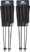 Vaggan brochettes BBQ - 8x pièces - Acier inoxydable - Noir - 44 cm