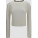 Sweatshirt à strass femme blanc