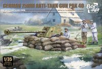 Border Model Modelbouwpakket Militaire voertuigen - BT051 Duitse 7,5cm PaK 40 Antitankgeschut met WWII Winter Artilleriebemanning Plastic - 1:35 - Modelbouw