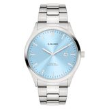 s.Oliver Montre pour homme - Ronde - Argent - 42 mm - Montre en métal avec mouvement à quartz sur le bracelet en acier inoxydable avec boucle déployante - Montre analogique - Étanche 5 ATM