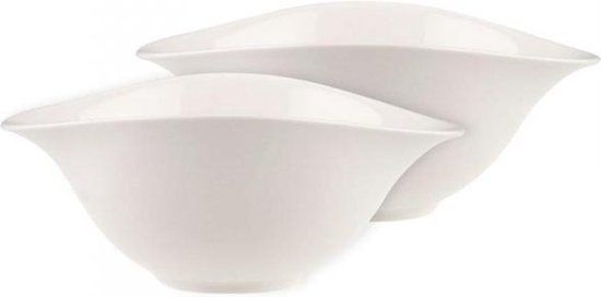 Villeroy & Boch Dune Vapiano Saladeschaaltjes - 2 stuks - Wit - Ovaal - Porselein
