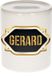 Bellatio Decorations Shoppartners Bv Spaarpot met voornaam Gerard - wit - met goud/zwart embleem - 8 x 9 cm - keramiek - met afsluitdop - cadeau verjaardag