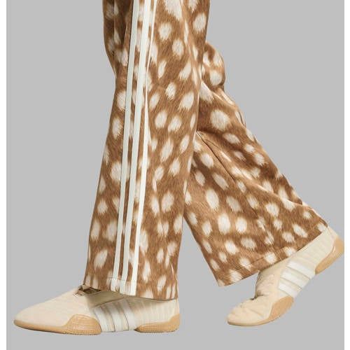 adidas Originals straight leg broek met dierenprint - bruin