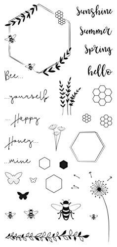 RAYHER 50240000 Clear Stamps-Bijenzomer, 97x205mm, 28 motieven, SB-Btl. 1 vel