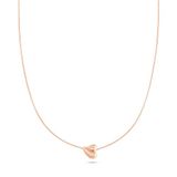 Tamaris Halsketting - ketting met organisch hart van roestvrij staal - IP roségoud - slangenketting verstelbaar tot 45 cm - waterdicht en huidvriendelijk