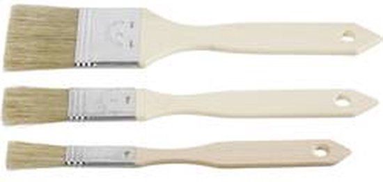 ZAHN Pinsel Professionele brede borstelpenselen Natuurborstel 3-delig
