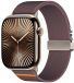 Qubix - Bracelet en nylon avec fermeture parachute - Violet foncé - Convient pour Apple Watch 44mm / 45mm / 46mm / 49mm