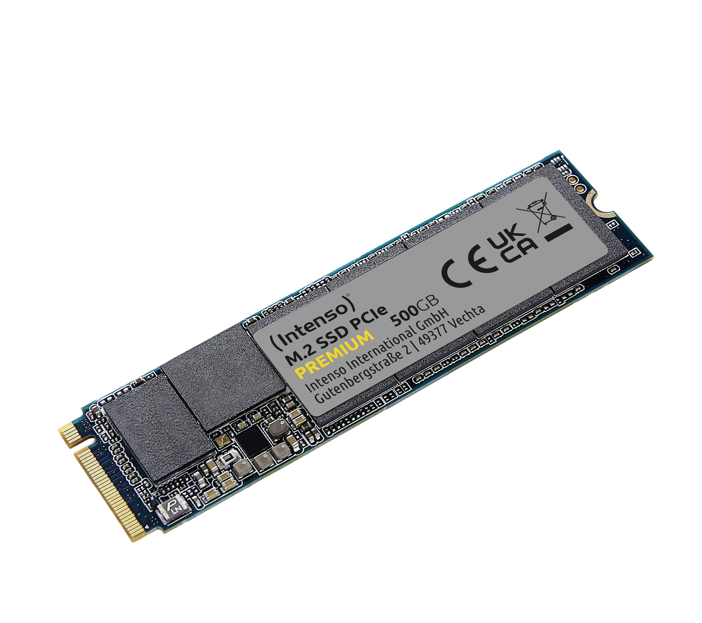Intenso 500GB M.2 PCIe NVMe SSD - 2100 MB/s Read