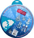 Christmas Decoration Koopman International Christmas Traditions Kerst raamsjablonen - 6 sjablonen - op roterende stencil - D30 cm