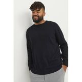 JACK & JONES PLUS SIZE pullover fijn gebreid Plus Size zwart