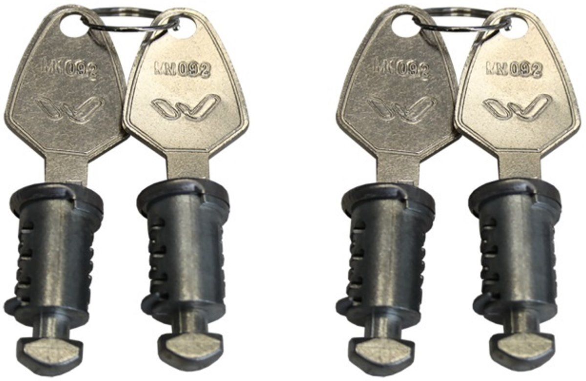 Menabo Sloten Set Voor Tema Dakdrager Zwart