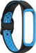 By Qubix Qubix - Siliconen Smartwatch Bandje - 2 Kleurig Zwart/Blauw - Compatibel met Samsung Galaxy Fit 2