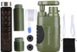 PolkaHome Waterfilter Survival Filtert 10000L - Waterfilter Outdoor - Waterzuivering - Waterzuiveringsapparaat - water filter, Survival Kit, waterfilters noodpakket (inclusief 1 reserve vervangingsfilter + 300ml waterfles) Filtert 10000L