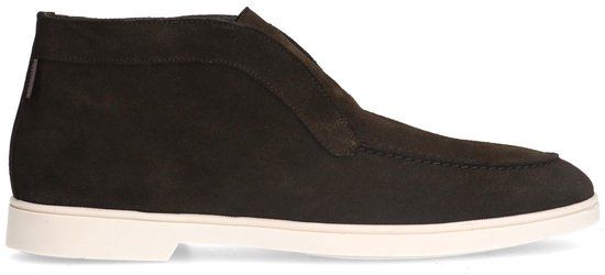 Manfield - Heren - Bruine suède chelsea boots - Maat 44