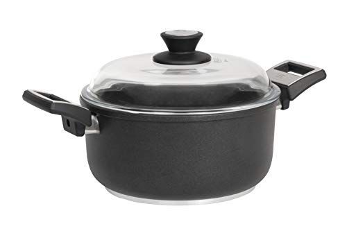 SKK 256 Titanium 2000 Plus - Gietijzeren pan met glazen deksel - 26 cm