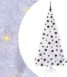 vidaXL Kunstkerstboom met 300 LED Wit 180 cm PVC en Staal