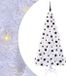 vidaXL Kunstkerstboom met 300 LED Wit 180 cm PVC en Staal