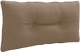 vidaXL Rugkussen PUTTEN 100% Polyester Taupe 70 x 40 x 10 cm