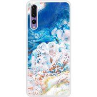 P20 Pro Marbre océan Bedrukt siliconen hoesje
