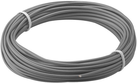Goobay 10m grijs 1x 0.14mm geïsoleerd koperdraad voor hobby toepassingen - 10 meter