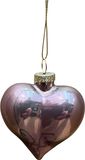 Uniplant Kerstbal hart vintage roze 7 cm